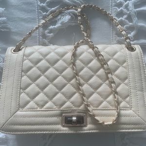 Cream quilted bag